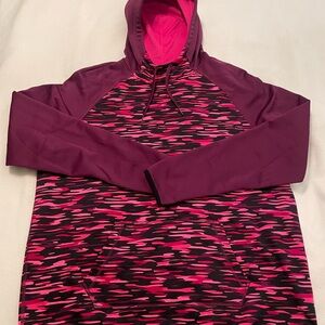 Nike Women’s Therma-fit Pink & Purple Hoodie XL Front Pockets